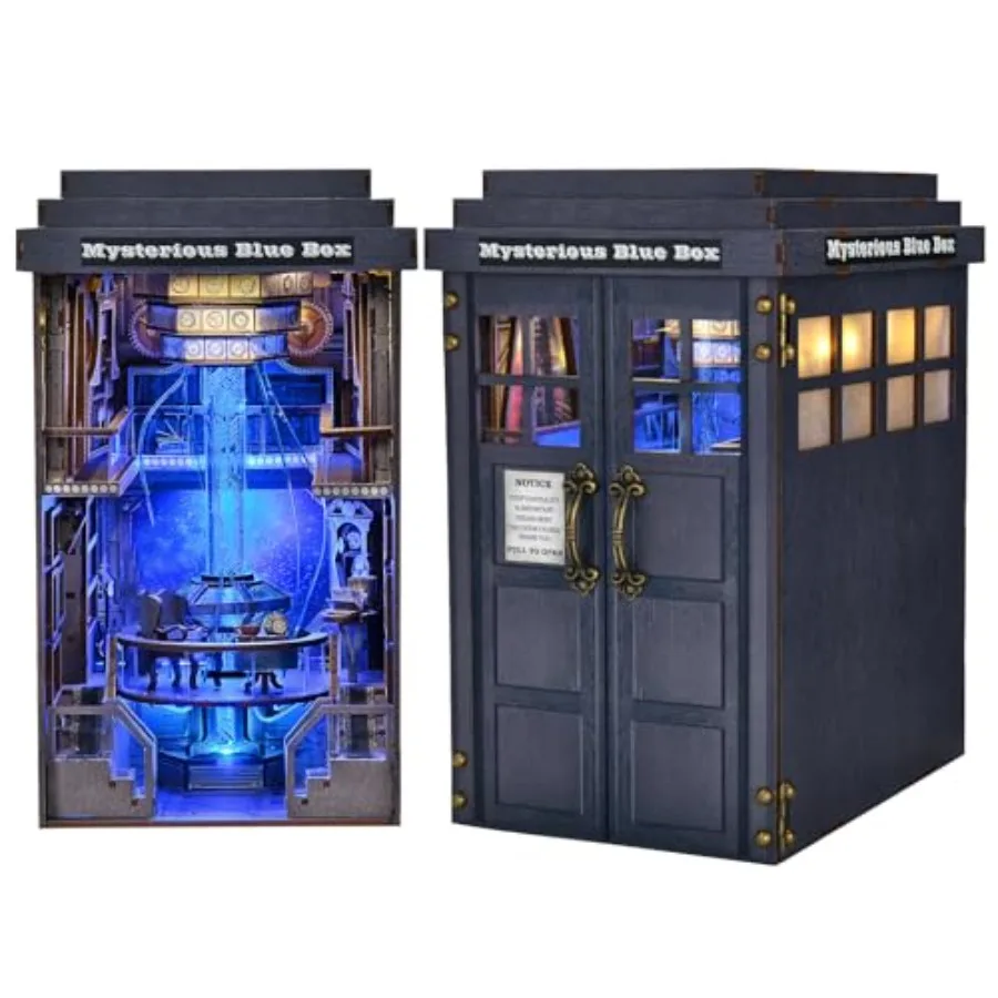 Book Nook Kit for bookshelf decoration: 3D wooden puzzle bookend, sci-fi fantasy theme, mysterious box design, natural wood col
Book Nook Kit for bookshelf decoration: 3D wooden puzzle bookend, sci-fi fantasy theme, mysterious box design, natural wood col