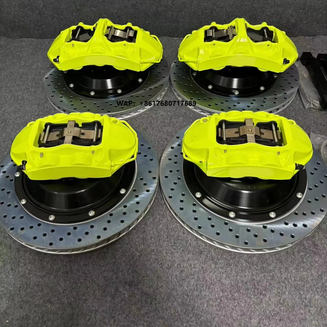 Fluorescent Yellow High Performance 6 Pot Brake Caliper Upgrade System 4 Piston Big Brake Kit Suitable for E92 M3 335i F30
Fluorescent Yellow High Performance 6 Pot Brake Caliper Upgrade System 4 Piston Big Brake Kit Suitable for E92 M3 335i F30