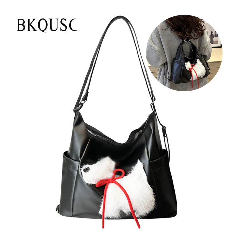 Vintage Casual Women's Tote Backpack Cute Plush Dog Leather Shoulder Bag/ Crossbody Bags/ Handbag/ Backpack/ 4in1 Women Backpack
Vintage Casual Women's Tote Backpack Cute Plush Dog Leather Shoulder Bag/ Crossbody Bags/ Handbag/ Backpack/ 4in1 Women Backpack