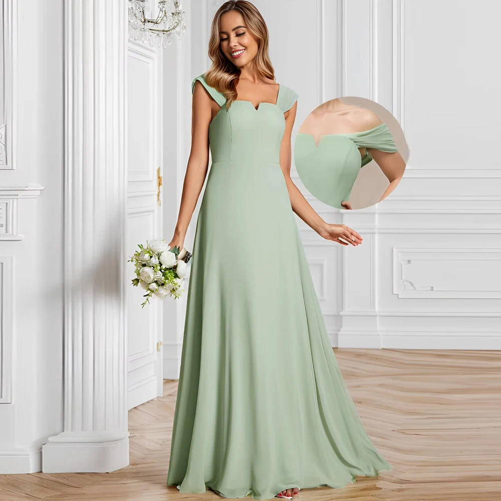 BAZIIINGAAA Party Dress Chiffon Square Neck Bridesmaid Dress With Sleeveless Evening dress
BAZIIINGAAA Party Dress Chiffon Square Neck Bridesmaid Dress With Sleeveless Evening dress