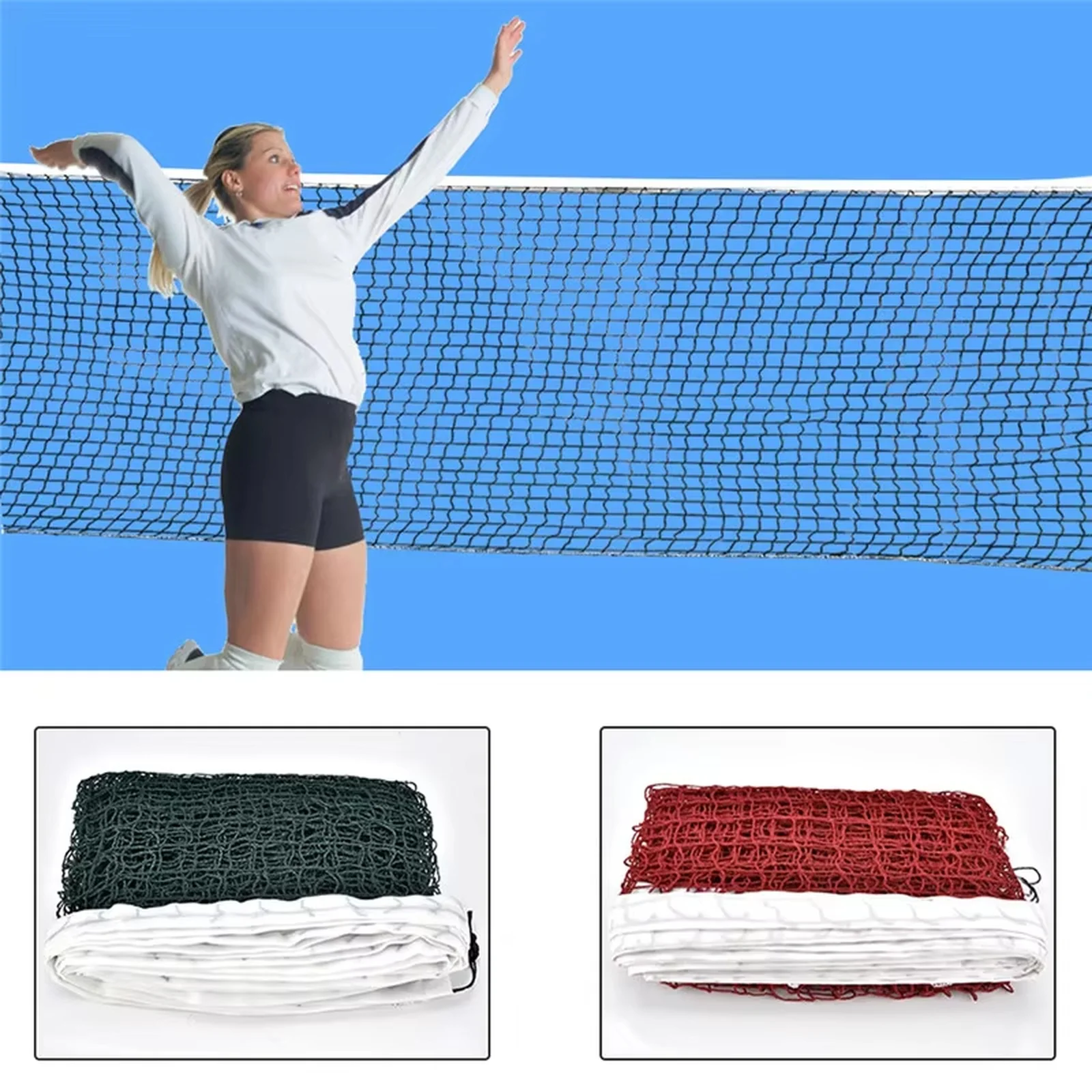 Professional Training Mesh Standard Badminton Net Sports Net For Outdoor Sweatband Tennis Volleyball Net Replacement 6.2*0.64M
Professional Training Mesh Standard Badminton Net Sports Net For Outdoor Sweatband Tennis Volleyball Net Replacement 6.2*0.64M