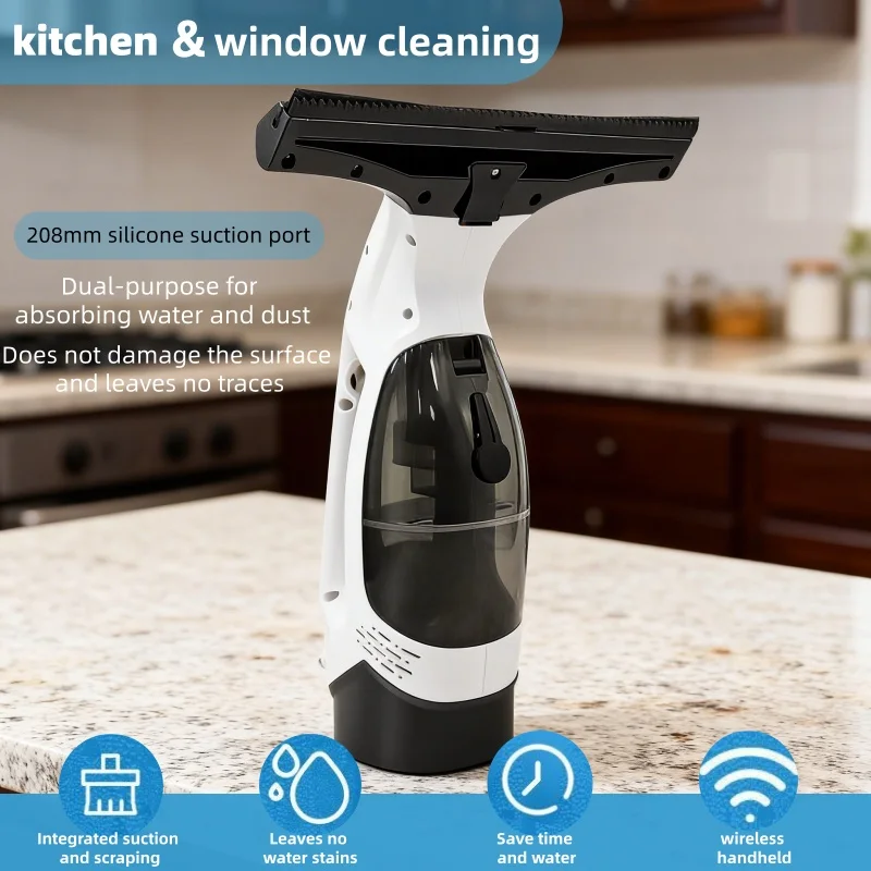 Home Cleaning Window Cleaner Wireless Handheld Glass Cleaning Tool Water Suction And Vacuum Dual-Use Window Wiper Kitchen Clean
Home Cleaning Window Cleaner Wireless Handheld Glass Cleaning Tool Water Suction And Vacuum Dual-Use Window Wiper Kitchen Clean