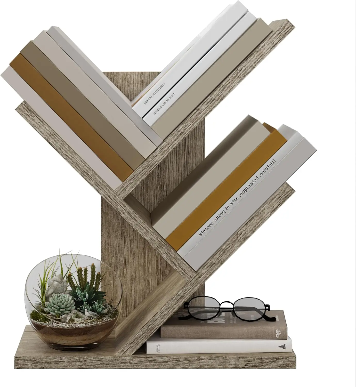 3 Tier Tree Bookshelf, Small Bookshelf, Desktop Bookshelf Floor Standing Bookcase Display for CDs/Magazine/Books, Book O
3 Tier Tree Bookshelf, Small Bookshelf, Desktop Bookshelf Floor Standing Bookcase Display for CDs/Magazine/Books, Book O