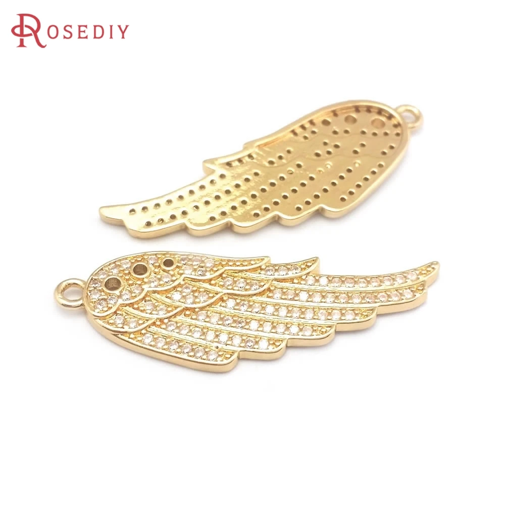 4PCS 18K Gold Color Brass and Zircon Wing Charms Pendants High Quality Diy Jewelry Making Supplies Necklace Earrings Accessories
4PCS 18K Gold Color Brass and Zircon Wing Charms Pendants High Quality Diy Jewelry Making Supplies Necklace Earrings Accessories