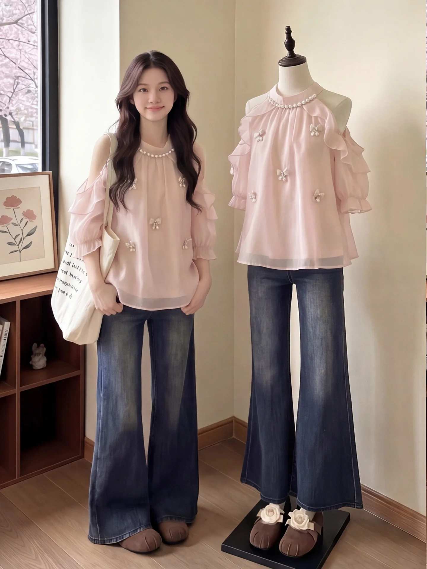 Elegant Pearl Knot Neckline Short Sleeve Women's Chiffon Top Korean Style Summer Beautiful Lace Shirt Citywalk
Elegant Pearl Knot Neckline Short Sleeve Women's Chiffon Top Korean Style Summer Beautiful Lace Shirt Citywalk