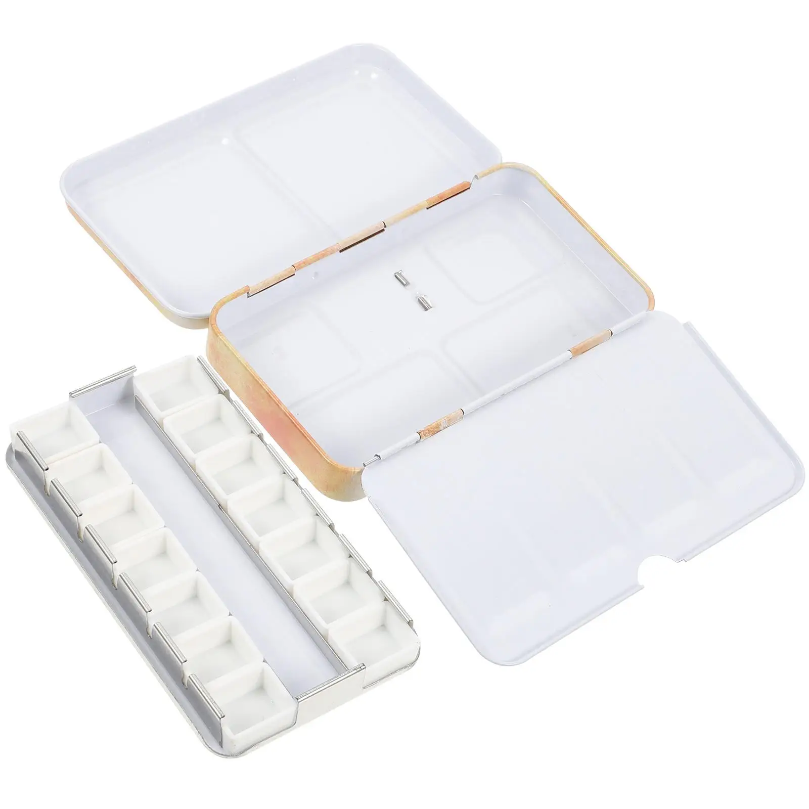 Watercolor Iron Box 12 Compartments PP Material Empty Palette Travel Paint Box Durable Portable Supplies Storage Tin
Watercolor Iron Box 12 Compartments PP Material Empty Palette Travel Paint Box Durable Portable Supplies Storage Tin