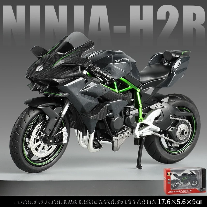 Simulation 1:12 Kawasaki H2 with base, BMW alloy motorcycle, ninja motorcycle model, boys' children's toy
Simulation 1:12 Kawasaki H2 with base, BMW alloy motorcycle, ninja motorcycle model, boys' children's toy