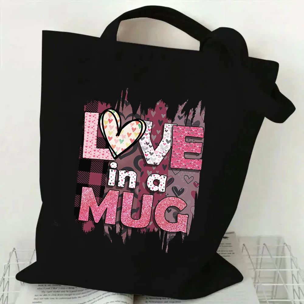 Love In A Mug Heart Plaid Print Canvas Tote Bag Portable Daily Handbag For Women Grocery Shopping Office Casual Outdoor Use
Love In A Mug Heart Plaid Print Canvas Tote Bag Portable Daily Handbag For Women Grocery Shopping Office Casual Outdoor Use