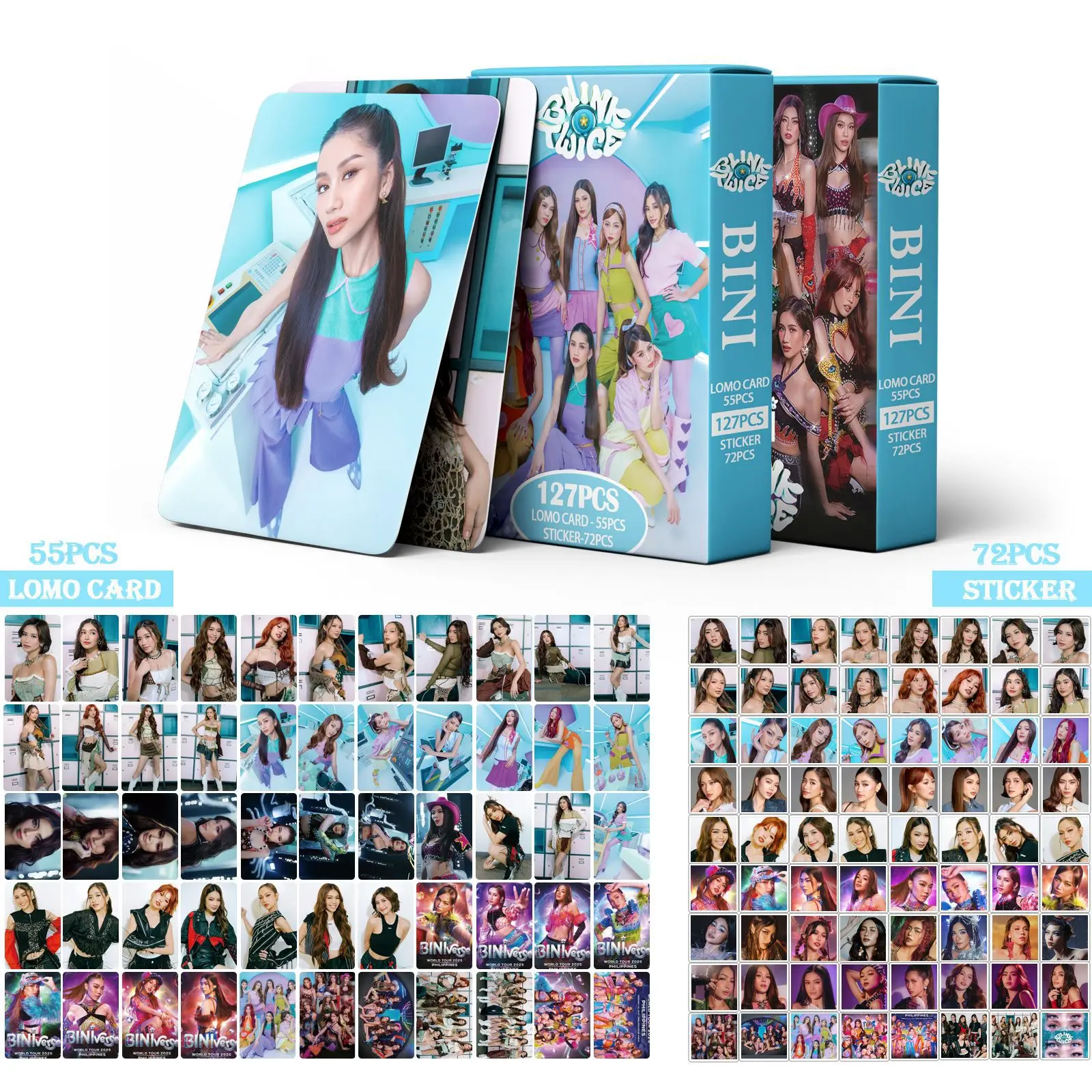 2025 New 127pcs Philippine girl group BINI BLINK TWICE small card stickers BINI actresses
2025 New 127pcs Philippine girl group BINI BLINK TWICE small card stickers BINI actresses