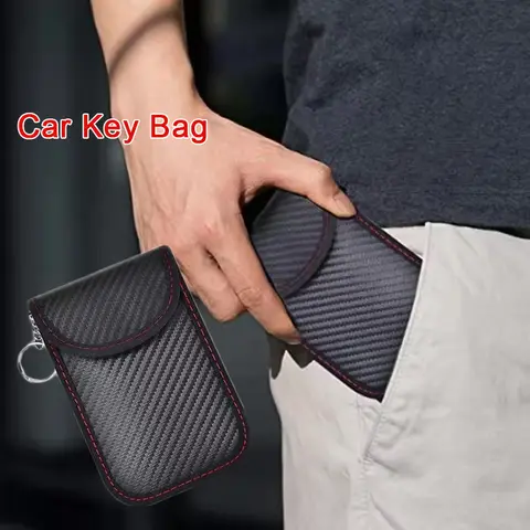 Car Key Signal Blocker Case Faraday Cage Fob Pouch Keyless RFID Blocking Bag