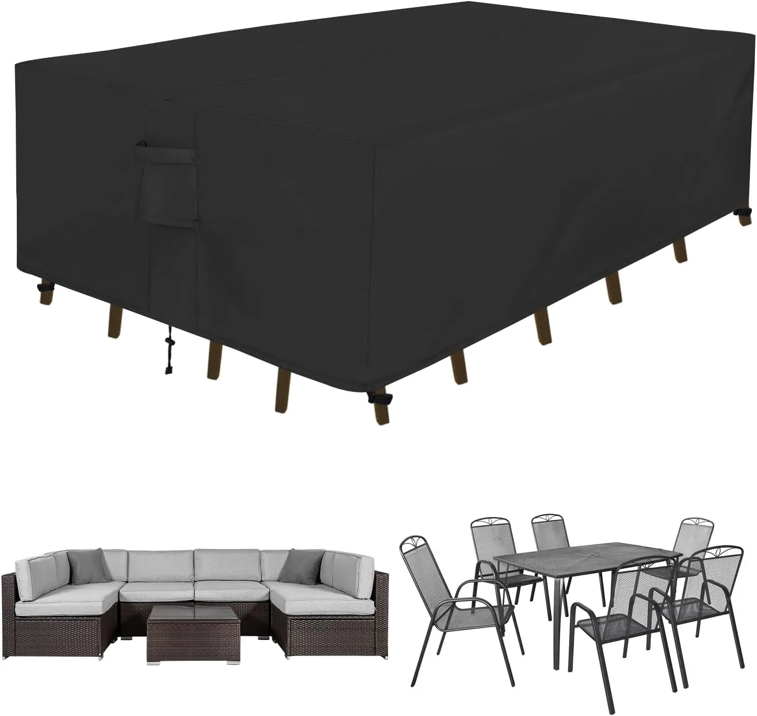 Rec Patio Furniture Cover Waterproof Outdoor Dining Table And Chair Cover Anti-Uv Outside Sectional Sofa Set Covers (110""L X
Rec Patio Furniture Cover Waterproof Outdoor Dining Table And Chair Cover Anti-Uv Outside Sectional Sofa Set Covers (110""L X