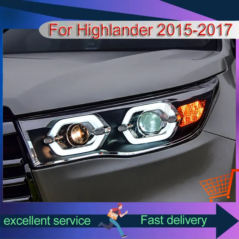 Car For Toyota 2015-2017 Highlander Headlight Upgrade BMW Style DRL Front Lamp LED Turn Signal Projector Lens Auto Accessories
Car For Toyota 2015-2017 Highlander Headlight Upgrade BMW Style DRL Front Lamp LED Turn Signal Projector Lens Auto Accessories