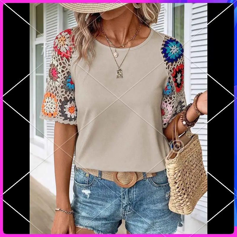 AOAO-Womens Shirts Floral Crochet Short Sleeve Crewneck Shirt Casual Pullover Blouse Summer Tops
AOAO-Womens Shirts Floral Crochet Short Sleeve Crewneck Shirt Casual Pullover Blouse Summer Tops