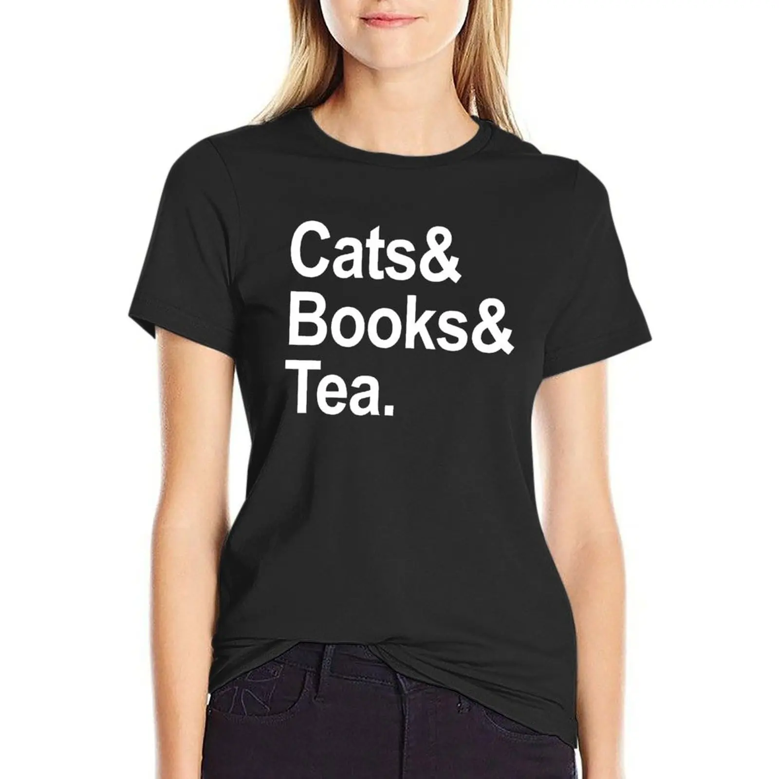 Cats, Books and Tea - Weekend Time T-shirt hippie clothes summer clothes plain t shirts for Women
Cats, Books and Tea - Weekend Time T-shirt hippie clothes summer clothes plain t shirts for Women