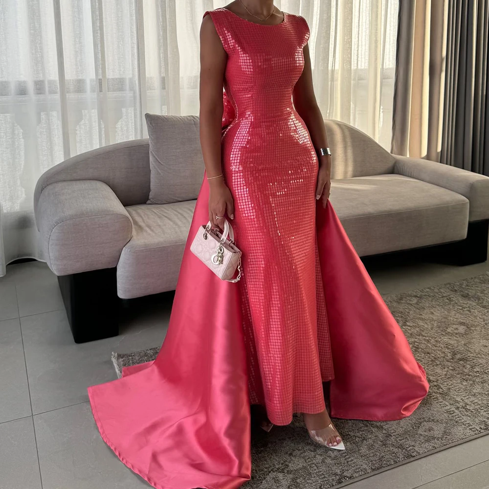 CustomizedFashion Sequin Straight Cap Sleeve Evening Dress O-neck Sleeveless Floor Length Panel Train Photo Color Bespoke Occasi
CustomizedFashion Sequin Straight Cap Sleeve Evening Dress O-neck Sleeveless Floor Length Panel Train Photo Color Bespoke Occasi