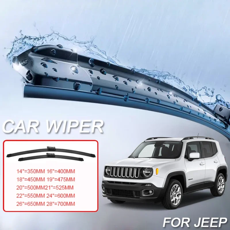 For JEEP AVENGER CHEROKEE COMMANDER COMPASS GLADIATOR GRAND CHEROKEE PATRIOT RENEGADE WRANGLER 2PCS Car Blade Windshield Wiper
For JEEP AVENGER CHEROKEE COMMANDER COMPASS GLADIATOR GRAND CHEROKEE PATRIOT RENEGADE WRANGLER 2PCS Car Blade Windshield Wiper