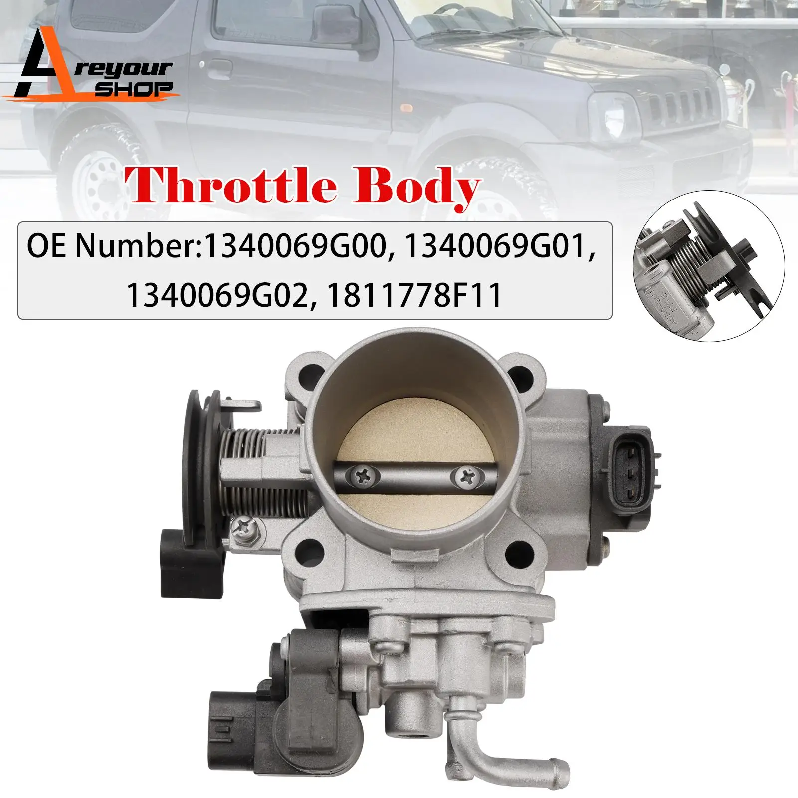 Areyourshop Liana & Swift 1.3L 2000-2012 Throttle Body 13400-69G00 for Suzuki Jimny Ignis
Areyourshop Liana & Swift 1.3L 2000-2012 Throttle Body 13400-69G00 for Suzuki Jimny Ignis