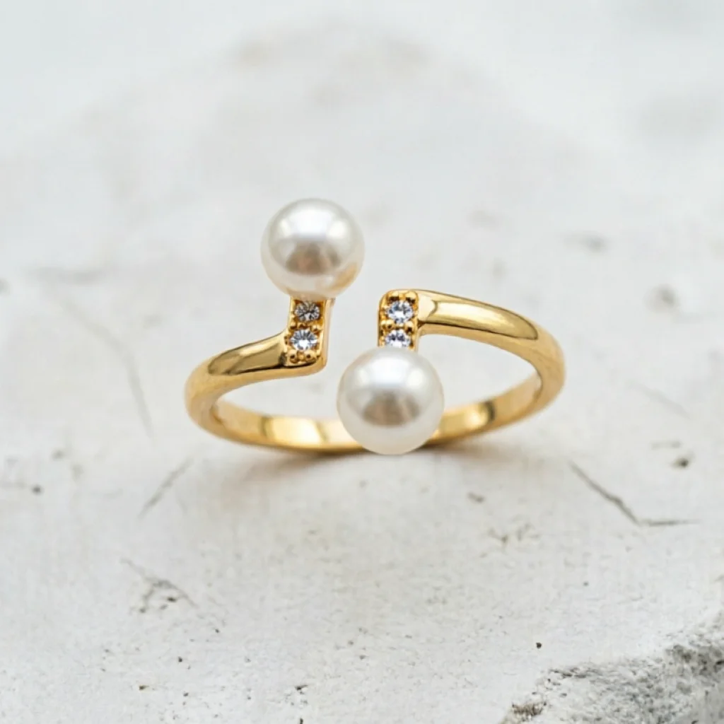 Exquisite Double Freshwater Pearl Ring Minimalist Ins Style High Gloss Party Jewelry Birthday Wedding Gift with Gift Box JY ZuBO
Exquisite Double Freshwater Pearl Ring Minimalist Ins Style High Gloss Party Jewelry Birthday Wedding Gift with Gift Box JY ZuBO