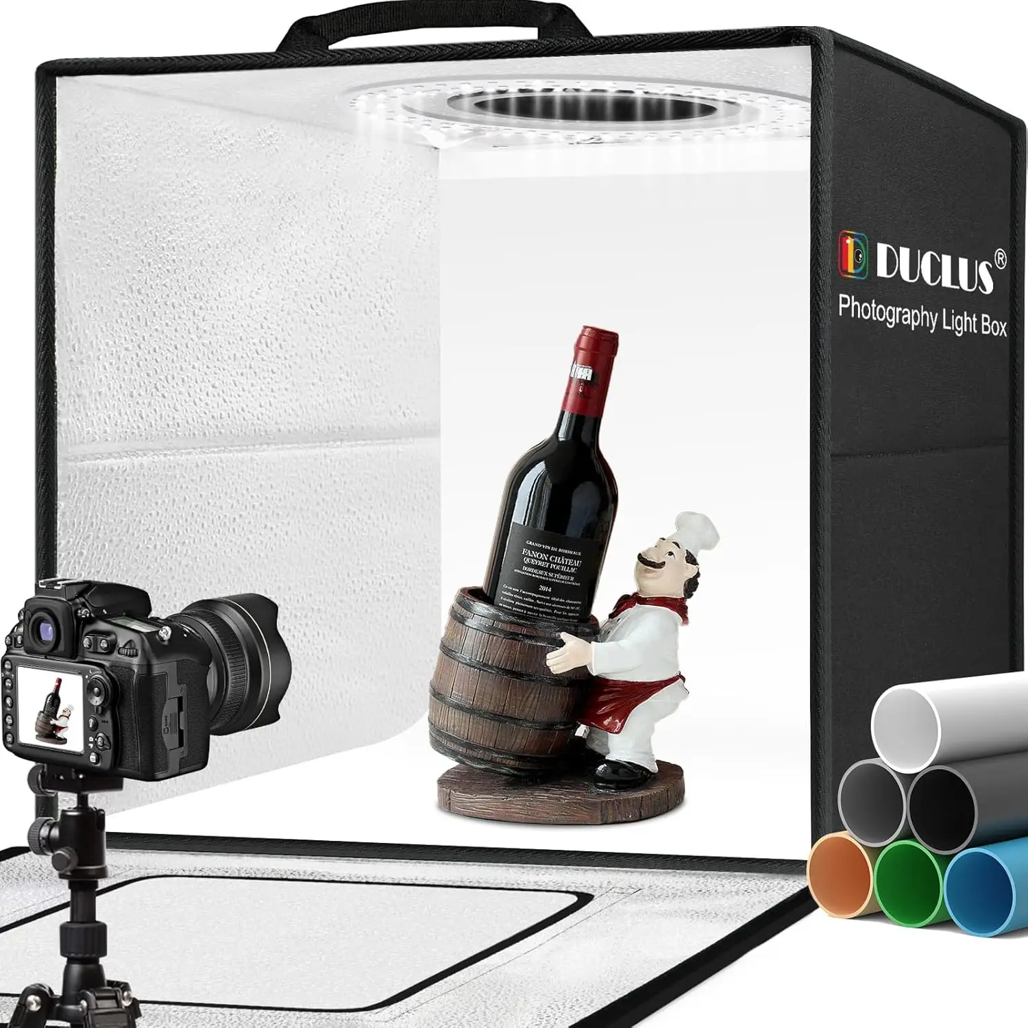Light Box Photography 20" x 20", Large Portable Photo Studio Light Tent kit, Professional Dimmable Photo Booth with 216 LED
Light Box Photography 20" x 20", Large Portable Photo Studio Light Tent kit, Professional Dimmable Photo Booth with 216 LED