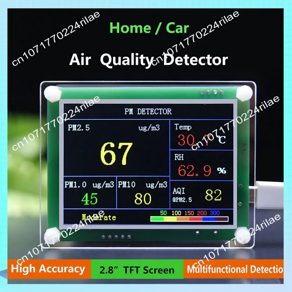 A17Z 2,8-дюймовый цифровой автомобильный детектор качества воздуха PM2,5, тестер, домашний газовый монитор, детектор температуры и влажности
A17Z 2,8-дюймовый цифровой автомобильный детектор качества воздуха PM2,5, тестер, домашний газовый монитор, детектор температуры и влажности