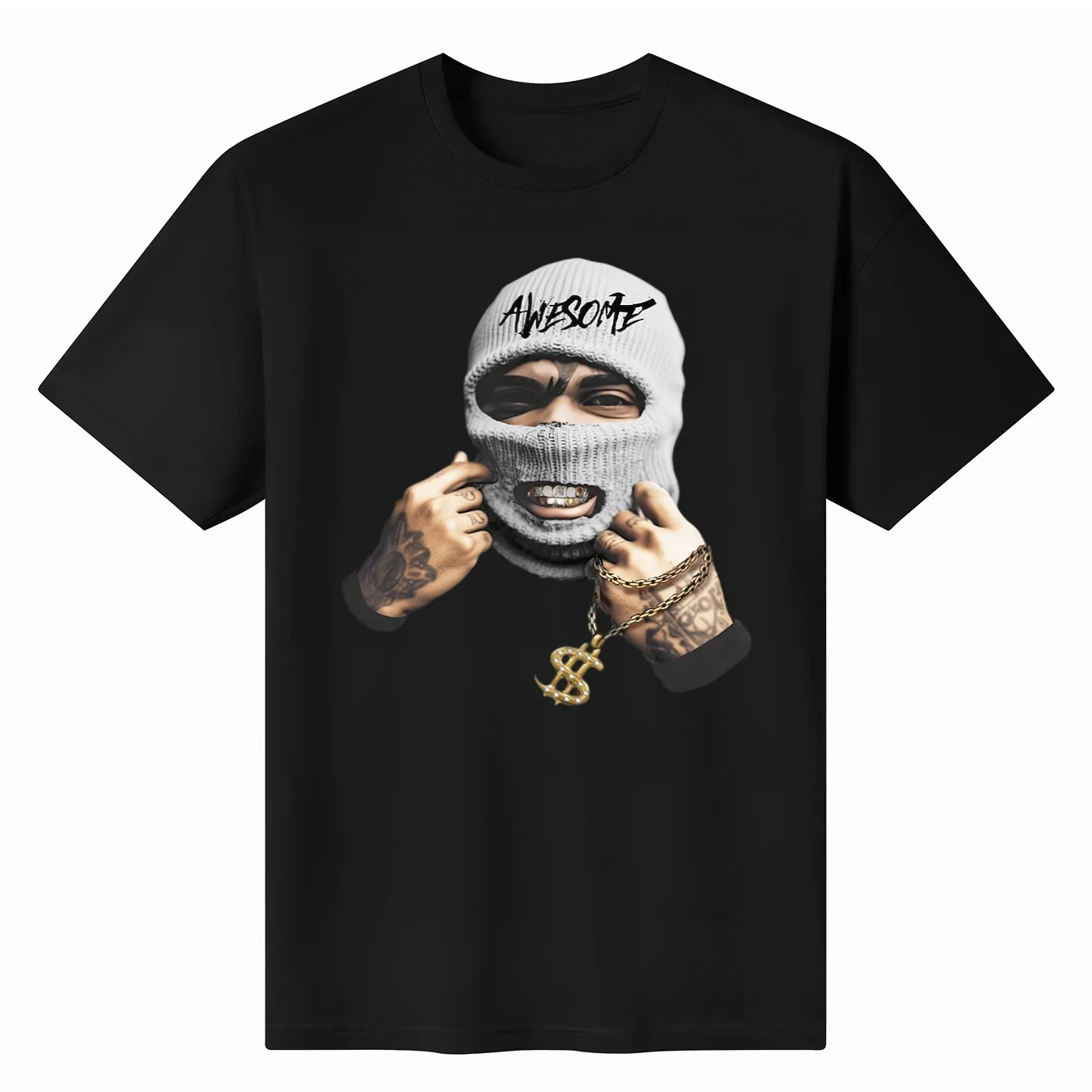 Men's T-shirt American Fashion Men's Jacket Mask Men's Head Print T-shirt Loose Casual Fashion Round Collar Short Sleeves
Men's T-shirt American Fashion Men's Jacket Mask Men's Head Print T-shirt Loose Casual Fashion Round Collar Short Sleeves