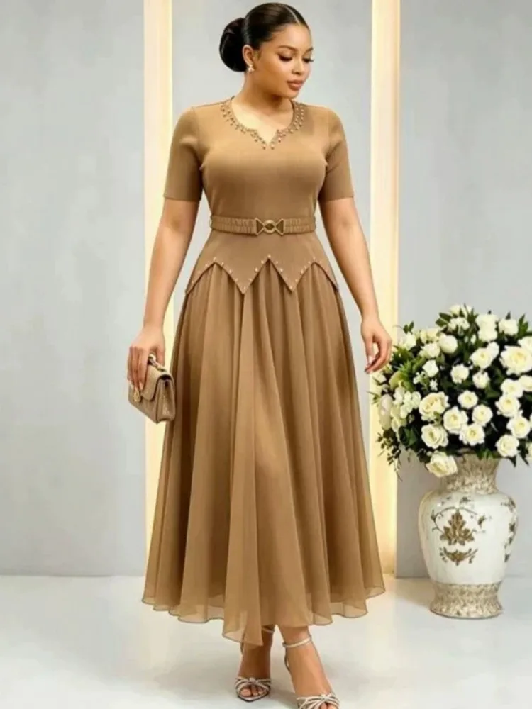 African Dresses For Women Elegant Summer Short Sleeve Dashiki Pleated Maxi Dress Traditional African Clothing Fairy Dreaes
African Dresses For Women Elegant Summer Short Sleeve Dashiki Pleated Maxi Dress Traditional African Clothing Fairy Dreaes