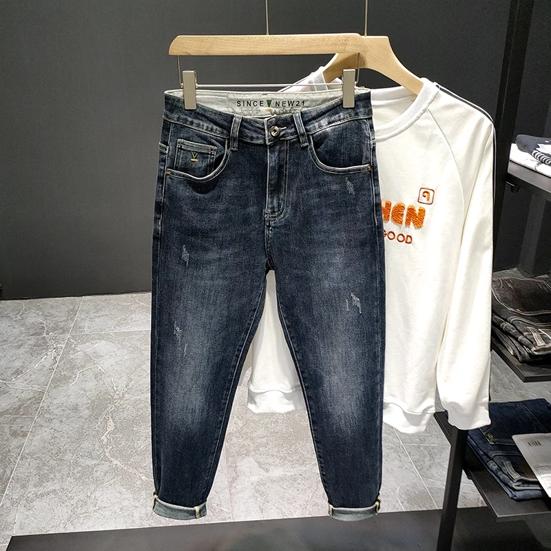 Мужские облегающие джинсы 2022, осенние эластичные универсальные прямые длинные брюки Micro Harlan, модные повседневные хлопковые джинсы
Мужские облегающие джинсы 2022, осенние эластичные универсальные прямые длинные брюки Micro Harlan, модные повседневные хлопковые джинсы