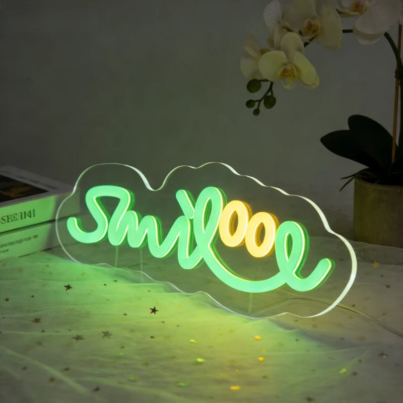 Smile Neon Sign LED Night Light USB Rechargeable Aesthetic Room Decor Lamp for Bedroom Living Room Desk Office Gift
Smile Neon Sign LED Night Light USB Rechargeable Aesthetic Room Decor Lamp for Bedroom Living Room Desk Office Gift