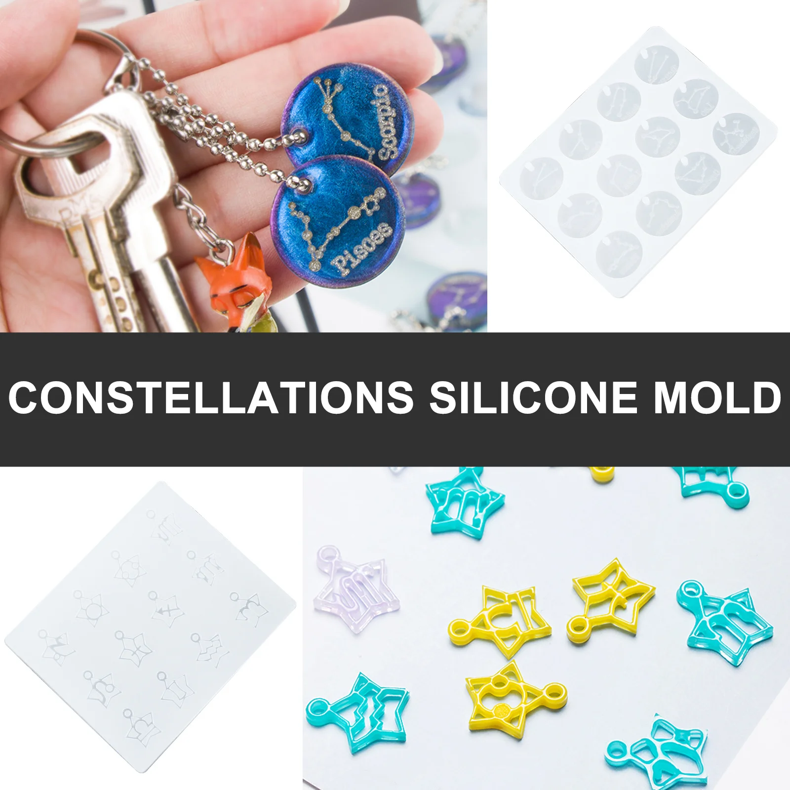 2Pcs DIY Pendant Silicone Mold Twelve Epoxy Craft Mold Jewelry Making Handmade Charms Supplies Silicone Mould 
2Pcs DIY Pendant Silicone Mold Twelve Epoxy Craft Mold Jewelry Making Handmade Charms Supplies Silicone Mould