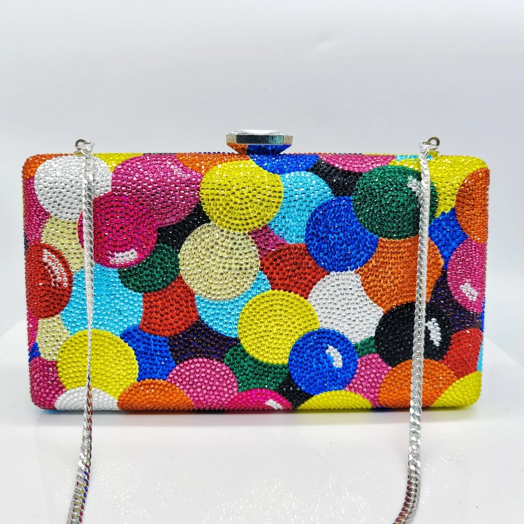Rainbow Bubble Diamond Dinner Banquet Handbag Rhinestone Clutch Women's Rhinestone Handbag Niche Designer Geometric Shoulder Bag
Rainbow Bubble Diamond Dinner Banquet Handbag Rhinestone Clutch Women's Rhinestone Handbag Niche Designer Geometric Shoulder Bag