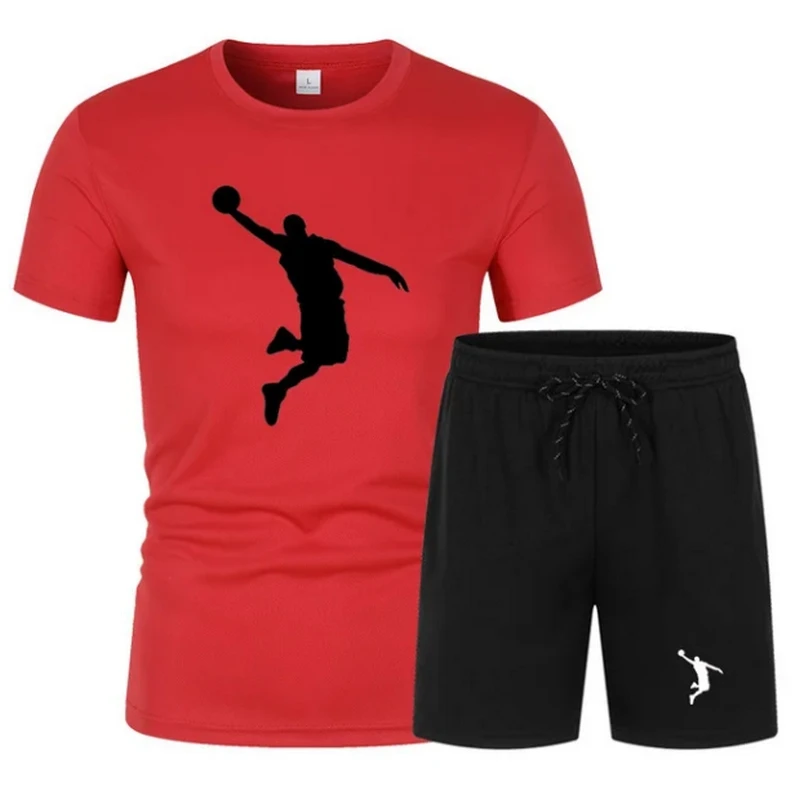 Summer Men's Brand Sportswear Shorts Set Short Sleeve Breathable Grid T-Shirt and Shorts Casualwear Men's Basketball Training
Summer Men's Brand Sportswear Shorts Set Short Sleeve Breathable Grid T-Shirt and Shorts Casualwear Men's Basketball Training