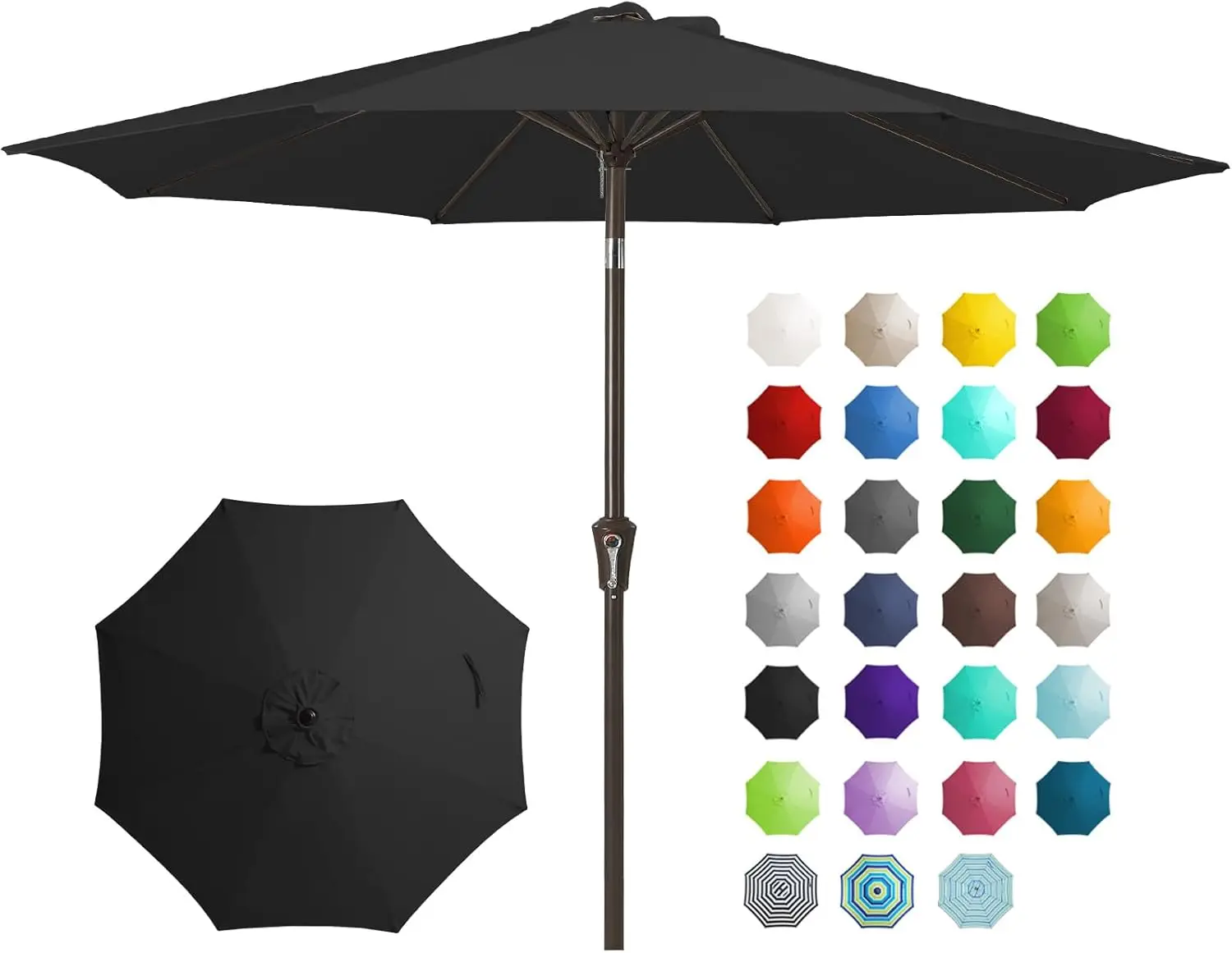 9FT Outdoor Patio Umbrella with Push Button Tilt and Crank for Garden Deck Backyard Pool
9FT Outdoor Patio Umbrella with Push Button Tilt and Crank for Garden Deck Backyard Pool