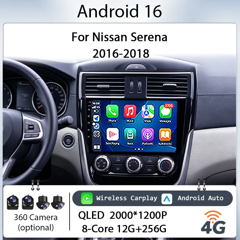 9" Android 16 Wireless CarPlay GPS BT 4G DSP for Nissan Serena 2016-2018 Car Radio Multimedia Player IPS Touch Screen Head Unit
9" Android 16 Wireless CarPlay GPS BT 4G DSP for Nissan Serena 2016-2018 Car Radio Multimedia Player IPS Touch Screen Head Unit