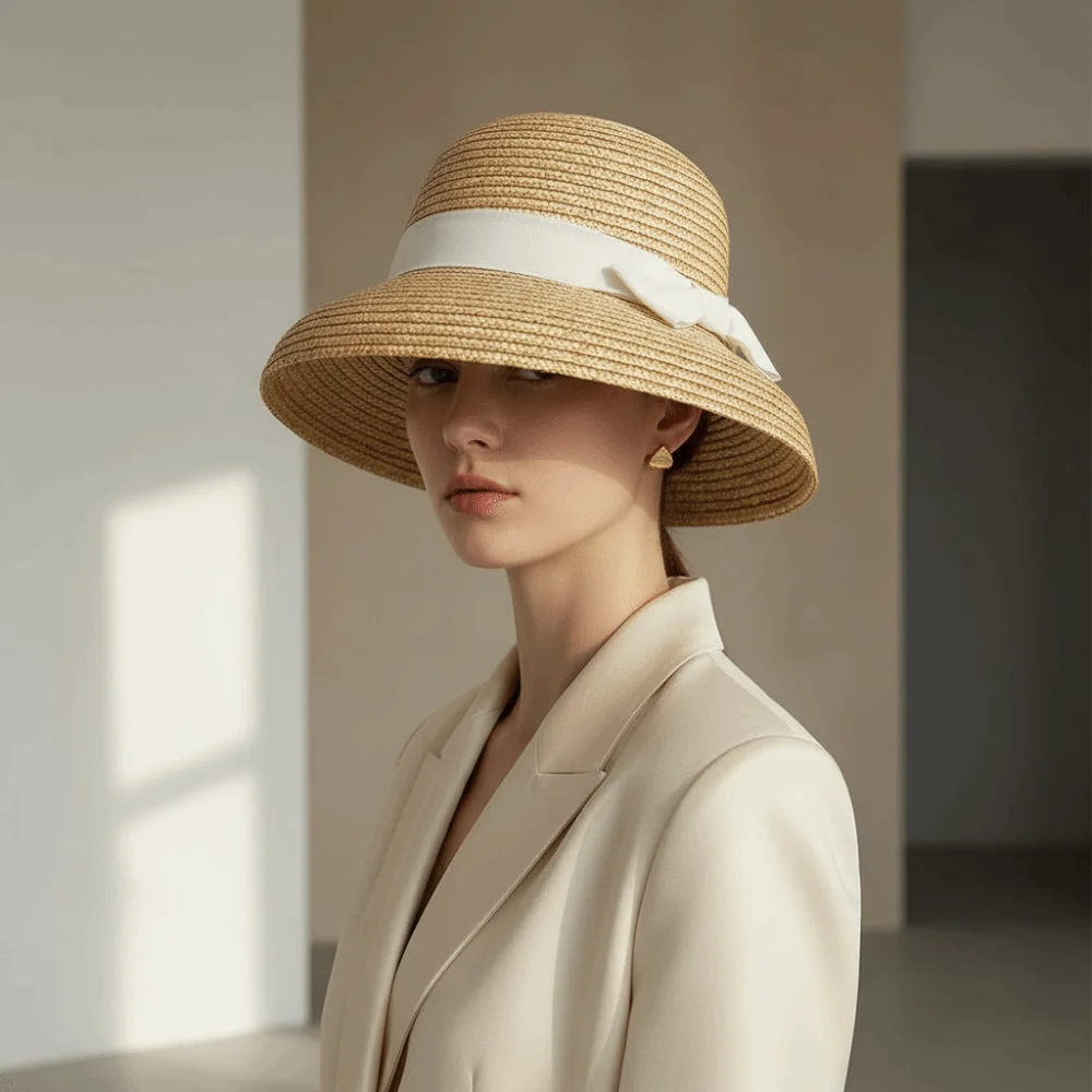 High-Density Weave Wheat Straw Cloche Breathable Grosgrain Ribbon Trim French Style Sun Hat Eco-Friendly Material
High-Density Weave Wheat Straw Cloche Breathable Grosgrain Ribbon Trim French Style Sun Hat Eco-Friendly Material