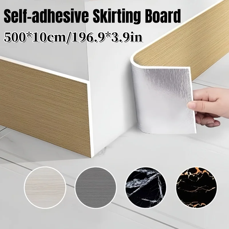 Imitation Solid Wood High-Quality Self Adhesive Skirting Board Wood Grain PVC Baseboard for Corner Lines Windowsill Staircase
Imitation Solid Wood High-Quality Self Adhesive Skirting Board Wood Grain PVC Baseboard for Corner Lines Windowsill Staircase