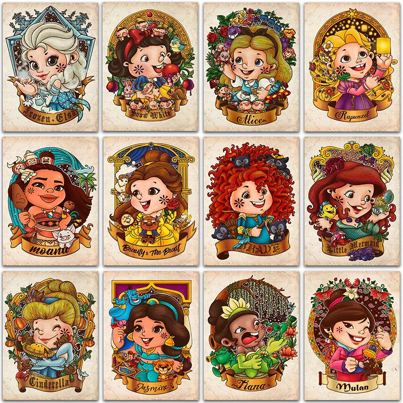 5D DIY Diamond Painting Kit Paint Cute Disney Princess Frozen Rapunzel Mermaid Full Square&Round mosaic embroidery Cross stitch
5D DIY Diamond Painting Kit Paint Cute Disney Princess Frozen Rapunzel Mermaid Full Square&Round mosaic embroidery Cross stitch