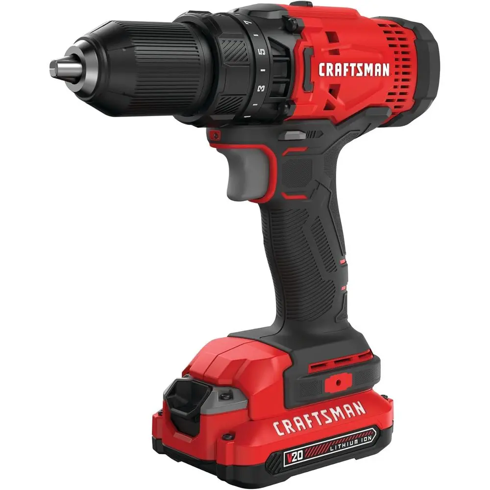 20V Cordless Drill/Driver Kit, 1/2 Inch, Battery Included
20V Cordless Drill/Driver Kit, 1/2 Inch, Battery Included