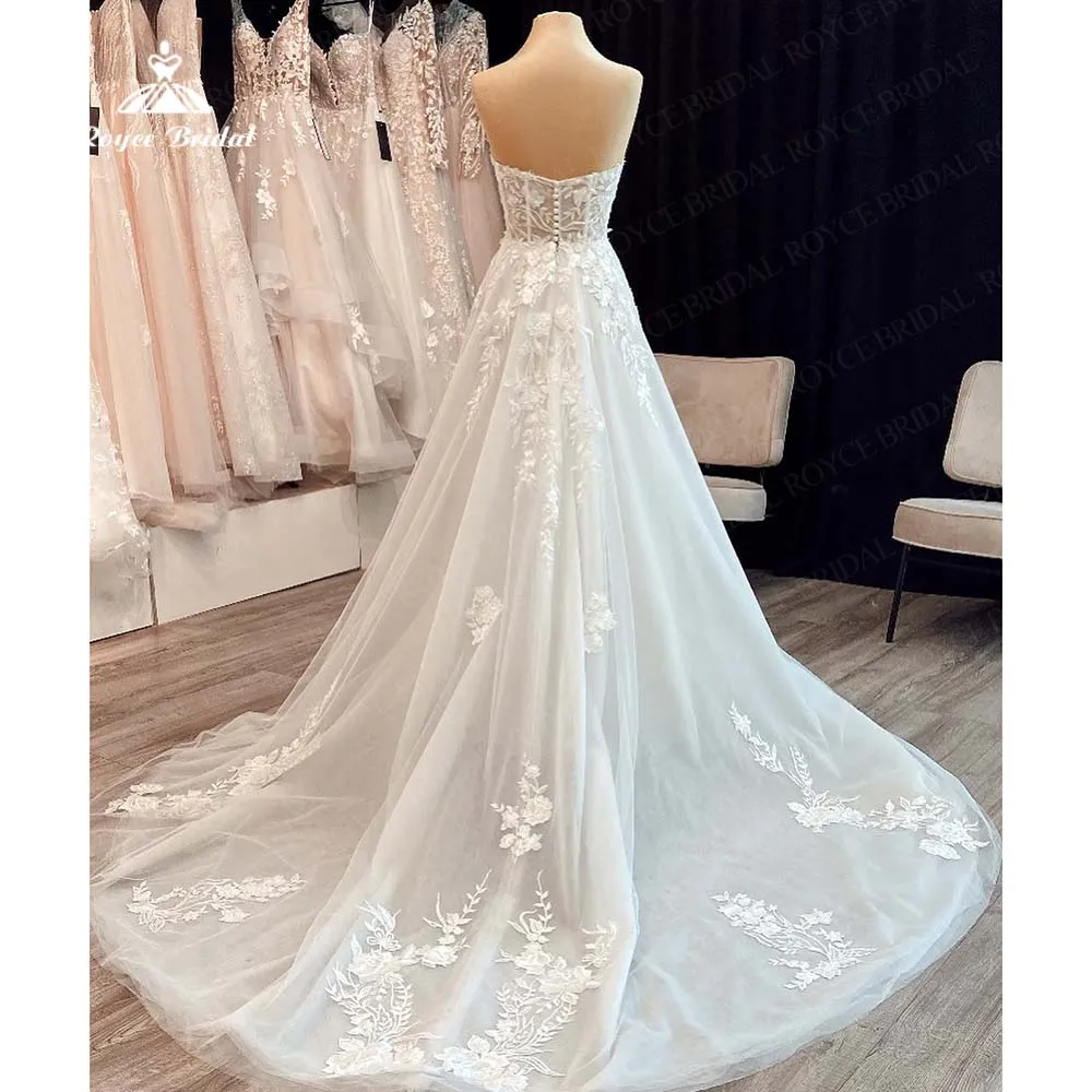 Roycebridal Classic Sweetheart A-Line Wedding Dress 2026 Lace Appliques Sweep Train Bride Dress Vestidos De Novia Customized
Roycebridal Classic Sweetheart A-Line Wedding Dress 2026 Lace Appliques Sweep Train Bride Dress Vestidos De Novia Customized