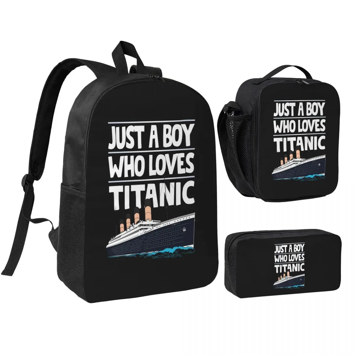 Just A Boy Who Loves Titanic Titanic Ship Gift Backpack BookBag School Bag Computer Shoulder Bags 3ps Lunch Bag Pencil Case
Just A Boy Who Loves Titanic Titanic Ship Gift Backpack BookBag School Bag Computer Shoulder Bags 3ps Lunch Bag Pencil Case