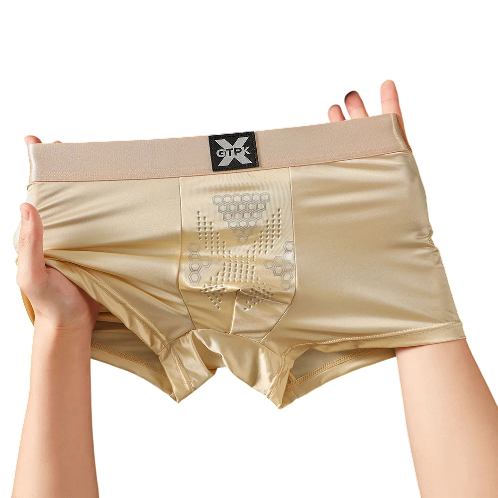 Men Satin-like Glossy Boxers Underwear Smooth Lingerie Ultra Hot Trunks Breathable Underpants Home Wear Briefs Men's Panties
Men Satin-like Glossy Boxers Underwear Smooth Lingerie Ultra Hot Trunks Breathable Underpants Home Wear Briefs Men's Panties