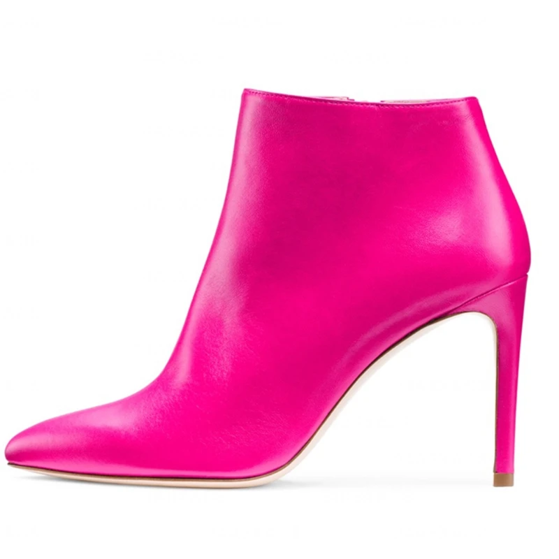 Pink PU Leather Ankle Boots Concise Cover Heels Side Zipper Soft Pointed Toe Women Short Boots Spring Autumn Female Footwear
Pink PU Leather Ankle Boots Concise Cover Heels Side Zipper Soft Pointed Toe Women Short Boots Spring Autumn Female Footwear