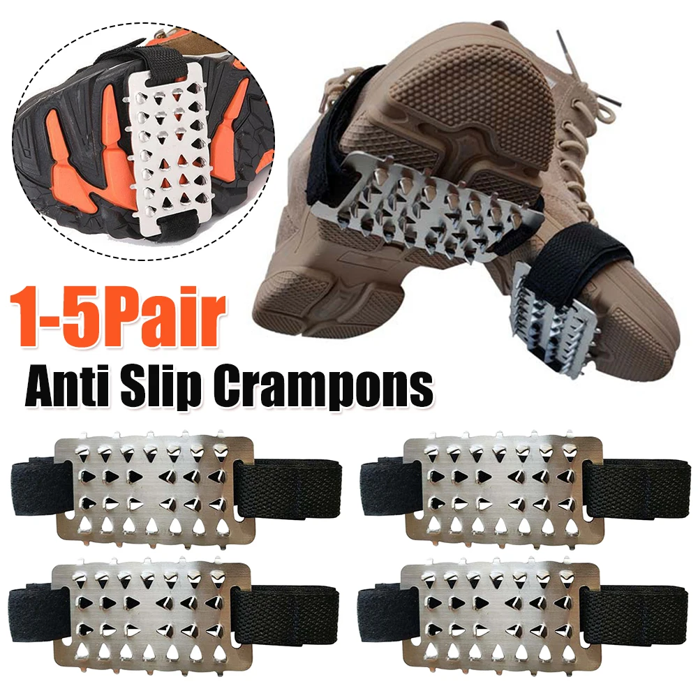 Anti Slip Crampons for Men Women Hiking Boots and Shoes 26 Spikes Ice Snow Grips for Ice Snow Winter Hiking Climbing Ice Fishing
Anti Slip Crampons for Men Women Hiking Boots and Shoes 26 Spikes Ice Snow Grips for Ice Snow Winter Hiking Climbing Ice Fishing