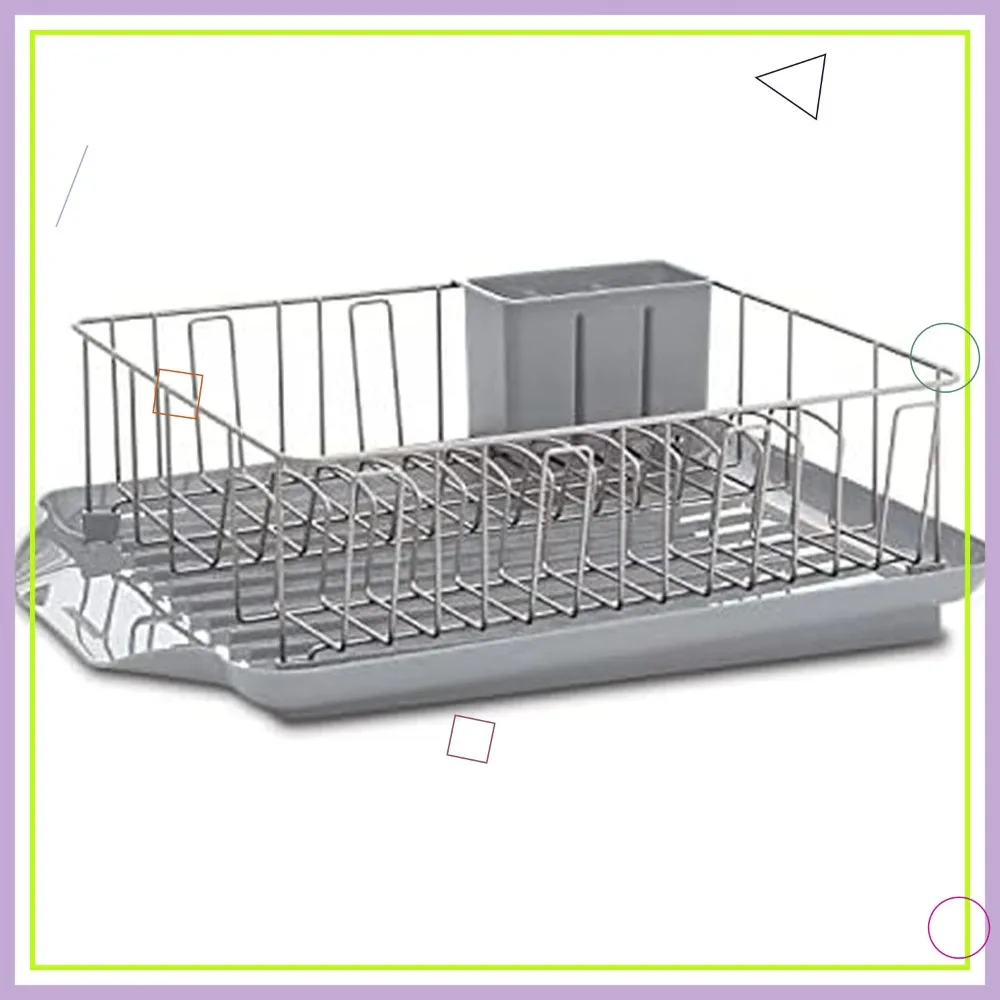 Large Capacity Dish Drying Rack Set with Drainboard and Utensil Holder, Rust-Resistant Kitchen Counter Dish Drainer
Large Capacity Dish Drying Rack Set with Drainboard and Utensil Holder, Rust-Resistant Kitchen Counter Dish Drainer