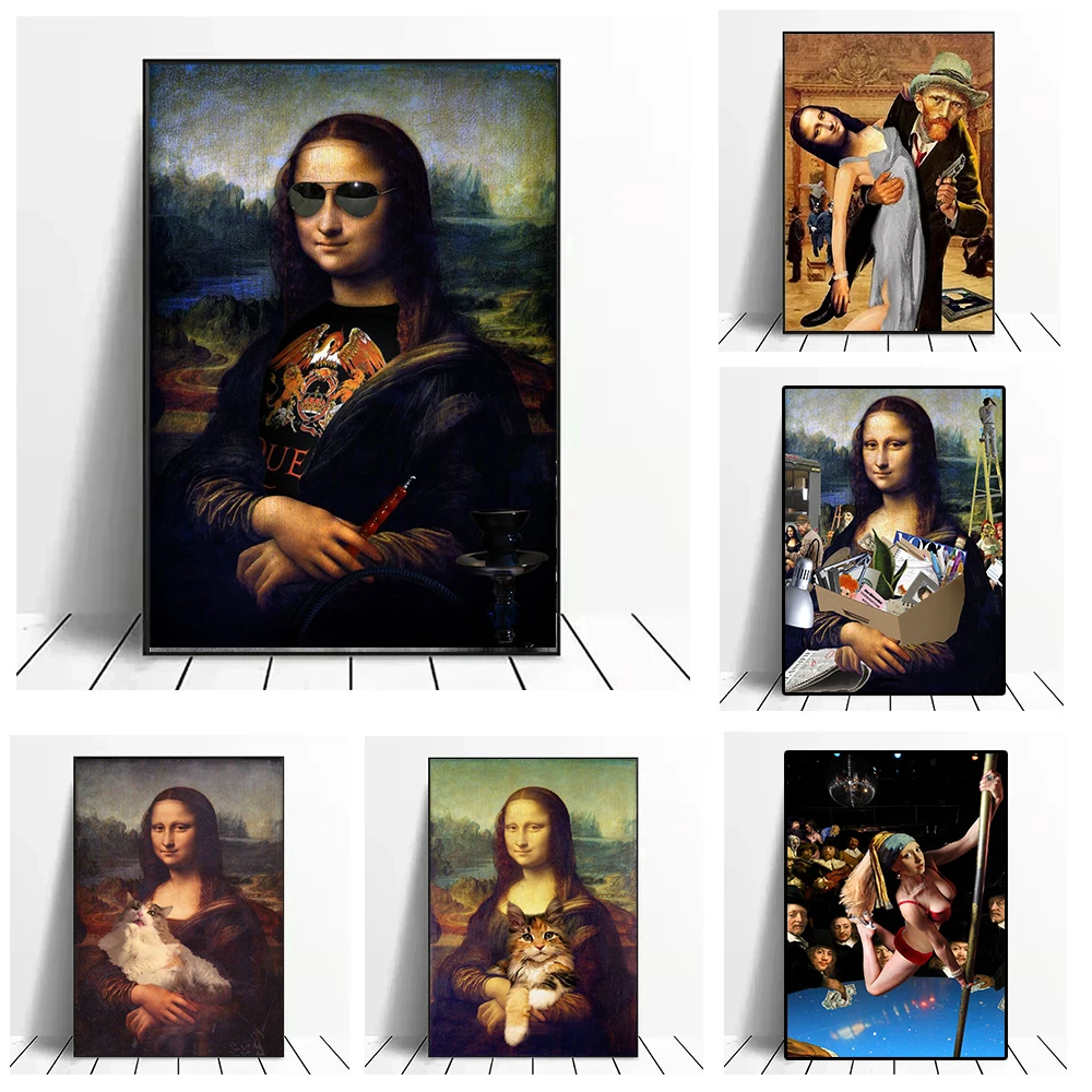 Creative Painting Mona Lisa Portrait Picture Canvas Wall Art Poster Prints Canvas Paintings for Living Room Home Decor Cuadros
Creative Painting Mona Lisa Portrait Picture Canvas Wall Art Poster Prints Canvas Paintings for Living Room Home Decor Cuadros