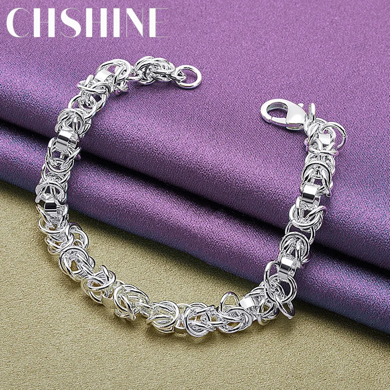 CHSHINE 925 Sterling Silver Men Exquisite Chain Bracelet For Women Wedding Fashion Charm Jewelry
CHSHINE 925 Sterling Silver Men Exquisite Chain Bracelet For Women Wedding Fashion Charm Jewelry