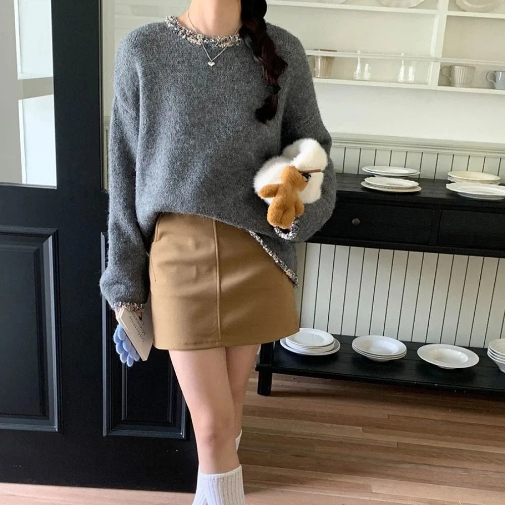 Loose Long Sleeved Knitwear Pullover Bottoming Shirt Shiny Thread Sweater Top Spring Autumn Winter Knitted Top for Women Fall
Loose Long Sleeved Knitwear Pullover Bottoming Shirt Shiny Thread Sweater Top Spring Autumn Winter Knitted Top for Women Fall