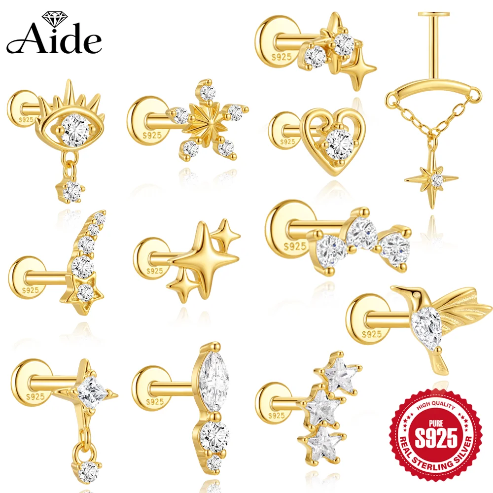 AIDE 925 Sterling Silver Shiny Star/Hummingbird Geometric Zircon Piercing Earrings For Women Party Gifts
AIDE 925 Sterling Silver Shiny Star/Hummingbird Geometric Zircon Piercing Earrings For Women Party Gifts