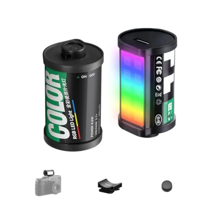 0 Pcs Ultra Mini RGB Led Ligh for Camera Portable Full-Color Cold Shoe Lights with Magnetic Mount Film Appearance Type-C Rechar
0 Pcs Ultra Mini RGB Led Ligh for Camera Portable Full-Color Cold Shoe Lights with Magnetic Mount Film Appearance Type-C Rechar
