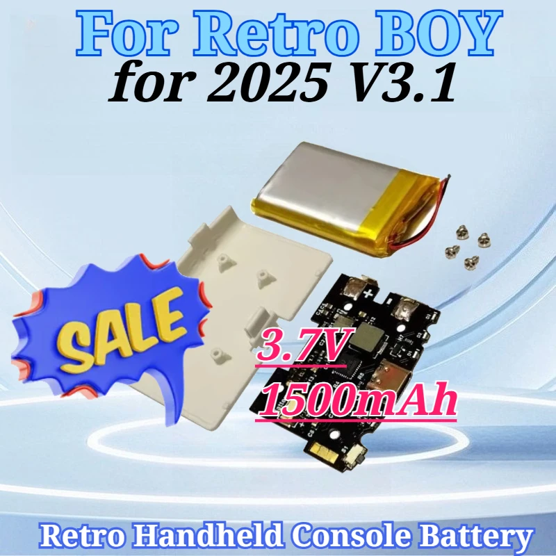 3.7V 1500mAh for Retro BOY 2025 V3.1 GBA Lithium Battery Power Kit 4-Level Power Indicator for Backlit/IPS Mod Game Boy Advance
3.7V 1500mAh for Retro BOY 2025 V3.1 GBA Lithium Battery Power Kit 4-Level Power Indicator for Backlit/IPS Mod Game Boy Advance