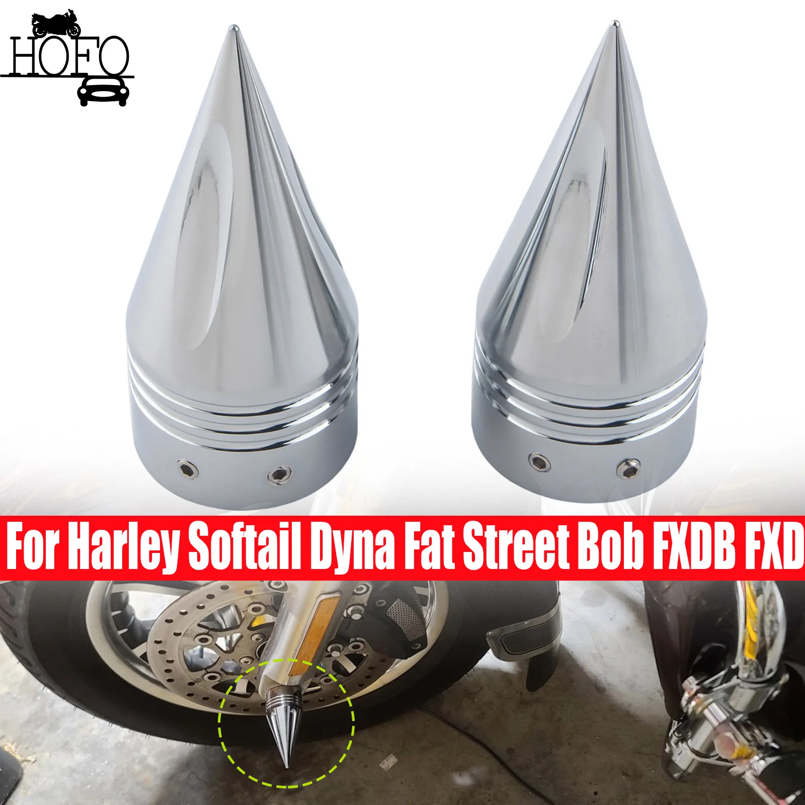 Chrome Motorcycle Spike Front Axle Nut Covers Caps For Harley Softail Dyna Fat Street Bob FXDB FXD 
Chrome Motorcycle Spike Front Axle Nut Covers Caps For Harley Softail Dyna Fat Street Bob FXDB FXD